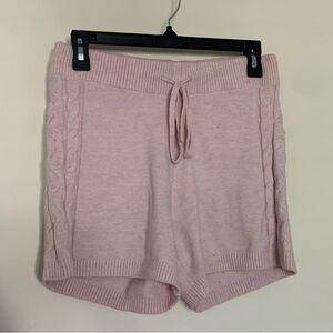 Women’s XS BANANA REPUBLIC Baby Pink Cable Knit Super Soft Pajama Lounge Shorts